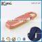 Rose gold metal locking zipper slider for handbag