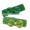 Sequin Bows with Crochet Elastic Baby Headbands for Girls Hair Accessories