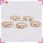 Bow shaped engagement rings imitation jewellery, hot sale imitation gold ring without stones