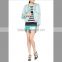 Top fashion multicolor rex rabbit fur knitted jacket for women