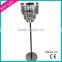 220V modern wholesale Led desk lamp electroplate silver metal Floor Lamp clear beaded 2-tier acrylic decoration Table lighting