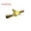 brass marterial ,brass T type hose barb connector with od10 12 14 mm ,brass hose