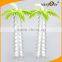 Colored Coconut Tree Shaped PET Plastic Cup with Straw for Drinking