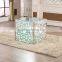 stainless steel frame square table with LED light for wedding party