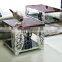 D348 Heated End Table Marble Top Square French End Table