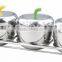 5pcs stainless steel seasoning pot spice container set