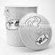 Enamel Antirust Garbage Can Metal Storage Container Trash Bin
