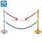 Heavy duty stainless steel crown top queue pole barrier