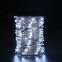 Pure white 3 wire low voltage safe for human being copper string light set remote control dimming flashing