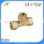 brass tee bushing pex-al-pex pipe