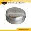 Metal tinx box for round shape logo embossed
