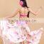 STELISY 2015 beautiful design floral printed ladies elegant bellydance skirt