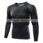 Custom Bodybuilding skin plain t shirt sublimation long sleeve compression shirt men's
