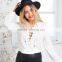 Maxnegio white blouse top new model long sleeve shirts korean fashion clothing women