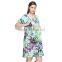 New fashion all over print maternity dress green maternity dresses for office