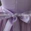 OEM baby girls Lovely Purple Embroidery flower Tassel Party dresses net frock design Tulle Fluffy baby first communion dress