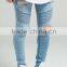 Hot Fashion High Quality Designer Heavy Scratch Raw Denim Mens Skinny Denim Biker Jeans