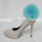 Myfur Wholesale High-heeled Shoes Decoration Detachable Fox Fur Pom Pom Accessory