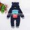 Spring autumn winter deep blue organic baby romper