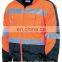 Hi Vis Orange Polyester Reflective Waterproof Bomber Jacket