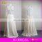 Hot Sale Scoop Neckline See Through Back Chiffon Crystal Embellishments Patterns Long Prom Dress