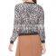 CHEFON Leopard Eyelash Bomber Jacket CFJ045