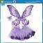 Fancy Fairy Pixie Wings Tutu Wand Costume Set For Girls Party Dressup