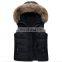 hot sale fashion vest sport waistcoat winter fur collar down mens vest