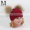 Custom Knitted Hat Cheap 100% Acrylic Pom-Pom Bulk Beanie