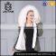Real raccoon fur winter coat with detachable lining and hood