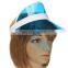 Factory wholesale plastic sun visor cap with uv protention and white las vegas logo