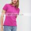 China cheap women work uniform polo t shirts blank pink design