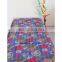 quilt twin size Fruit Print Kantha Bedspread Throw Indian Blue Handmade Jaipur cotton Quilt