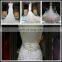 2017 Sexy Pearls Beaded Appliques Lace Spaghetti Straps Backless Mermaid Wedding Dress Tiamero 1A008