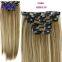 Top Quality 120g / 160g / 220g / 260g cheap 100% human hair double drawn clip in hair extension