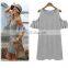 Large Plus Size Women's Clothing Thin Lotus Leaf Wholesale Classic Summer Dress Foreign Trade Off-the-shoulder Dresses