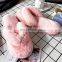 Fashionable Sandals Fur Slides Rabbit Fur Furry Wholesale Comfortable Soft Solid Colors Slippers for Women