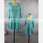 2019 Mother And Daughter Half Sleeve Dresses Family Princess Light Green Mother Daughter (this link for girls,1-13years)