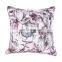 Purple Printed Rose Square cotton liner Pillows Case Soft Throw Pillow