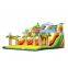 Dino World Bounce Slide Playground Dual Lanes Inflatable Dinosaur Slide Bouncer