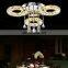 LED contemporary crystal chandelier zhongshan lighting factory dewdrop crystal crystal ceiling light for indoor lighting