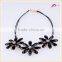 Classic Rope Chain Crystal Flower Choker Chunky Statement Necklace