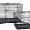 Wholesale Black Metal Pet Dog Crate Durable Outdoor Large Folding Pet Dog Cage