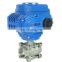 temperature control motorized actuator price stainless steel 304 electric regulating v port 3pcs ball valve with electric drive
