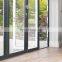 Промышленные двойные раздвижные двери для фасада, складывающиеся балконные алюминиевые двойные раздвижные двери с закаленным стеклом