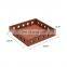 widely used square sapele wood serving tray food fruits cake display tray 28x28x6cm