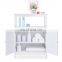 Free Standing Kitchen Cupboard Wooden Storage Cabinet with 2 Doors / Bookcase / Shoe Storage