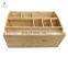 Multifunctional Bamboo Wood Desk Organizer with Drawer Desktop File Organizer with Pen Holder Wood Desk Organizers