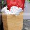 Bamboo simple trash bin square trash bin living room bedroom sundry storage basket home stay office paper basket