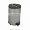 Hot sale colorful fashion household round pedal trash bin garbage soft closed waste can pedal dustbin